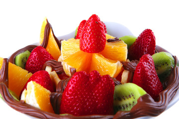 fruits in chocolate