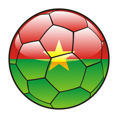 vector illustration of Burkina Faso flag on soccer ball
