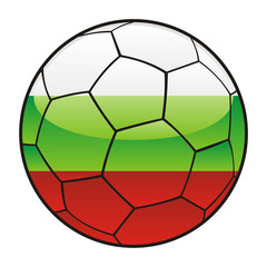 Obraz premium vector illustration of Bulgaria flag on soccer ball