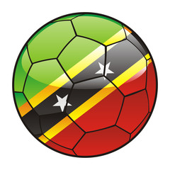 vector illustration of Saint Kitts and Nevis flag on soccer ball