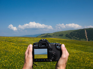 Scatto fotografico paesaggio