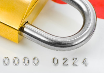 Lock and credit card