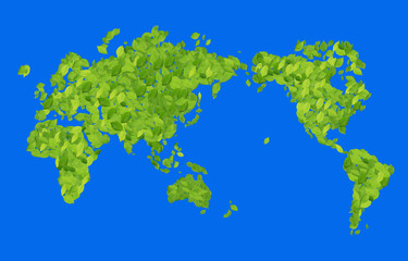 葉っぱの世界地図