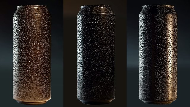 Rotating mockup of can on black background. Loopable.