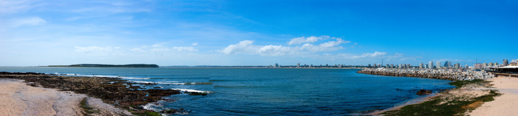 Sea cliff in blue lagoon