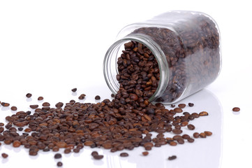 Coffee Bean Inside Glass Jar