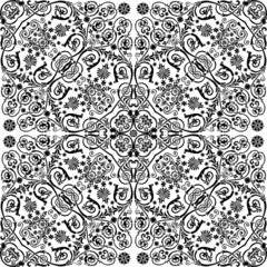 background with black traditional pattern