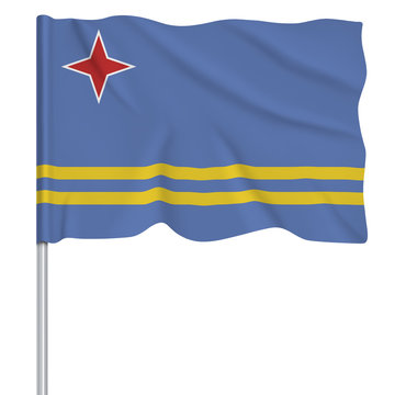 Flaggenserie-Karibik Aruba