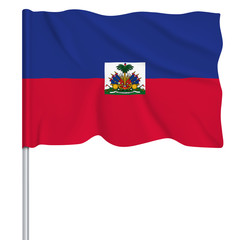 Flaggenserie-Karibik Haiti