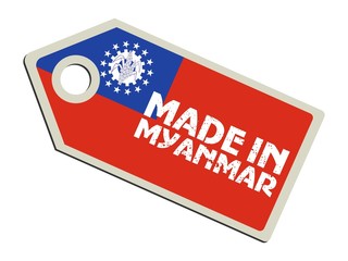 vector label Made in Myanmar