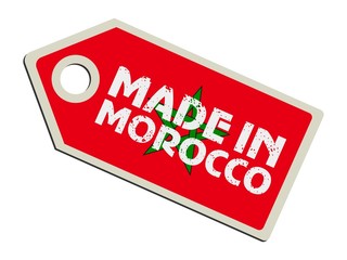 vector label Made in Morocco
