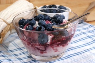 frischer Blaubeerenjoghurt