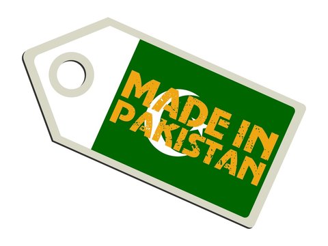 vector label Made in Pakistan