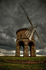 Papier Peint photo Moulins Chesterton Windmill with dark stormy sky