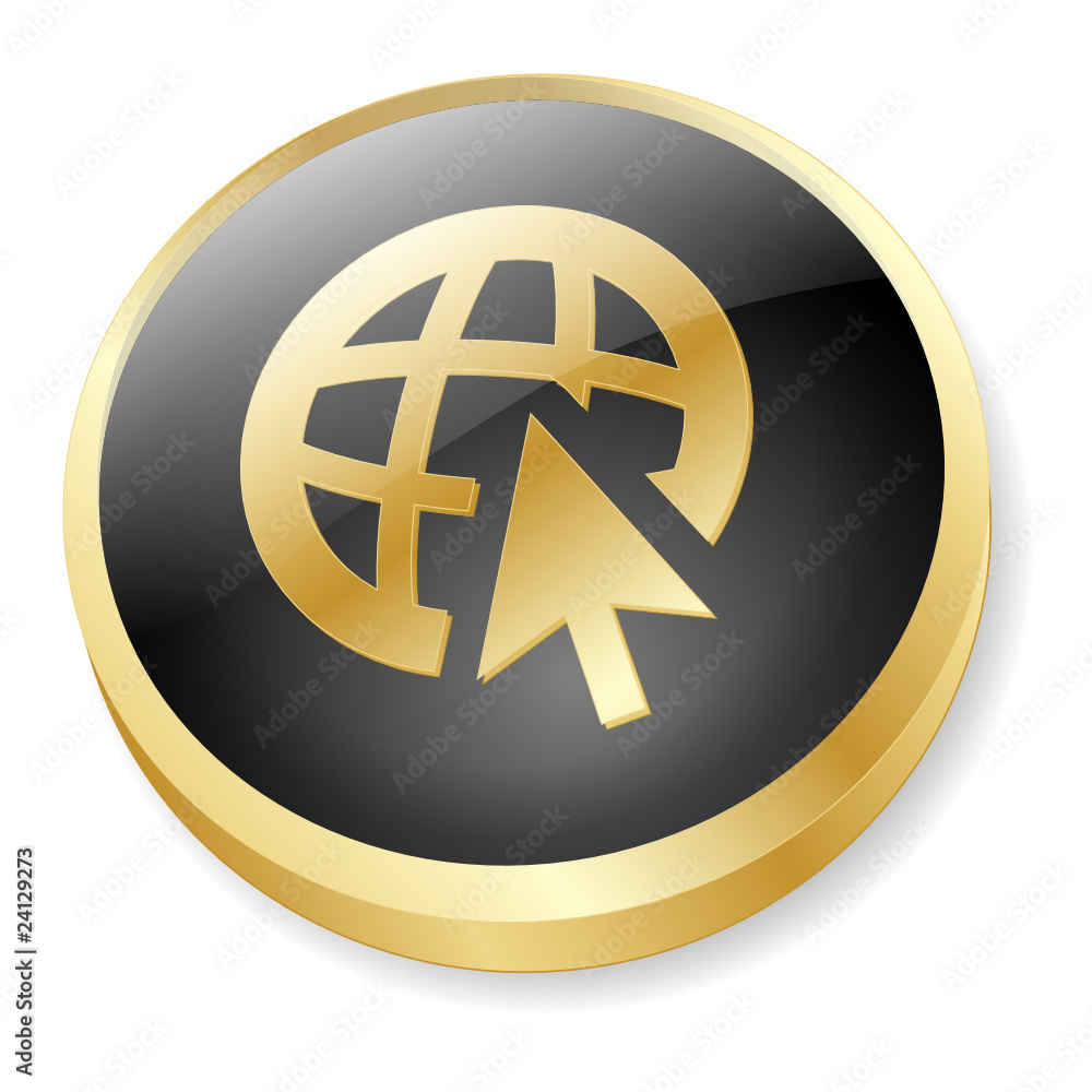 Aufkleber internet access web button (broadband click here online search)