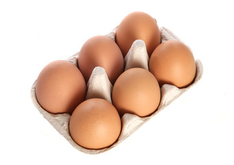 Half dozen fresh eggs cutout