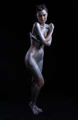 Fotobehang nude silver girl © Serg Zastavkin