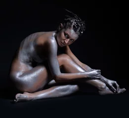 Rolgordijnen nude silver girl © Serg Zastavkin