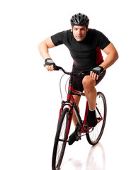 Fototapeta na wymiar Cyclist Riding Bike