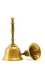 Fototapeta na wymiar Złoty Bell samodzielnie na białym tle
