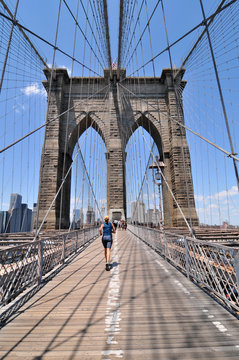 Running On The Brooklyn Bridge.