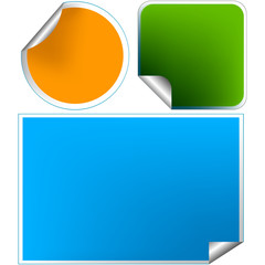 Commercilal labels on white