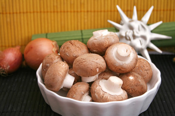 braune champignons