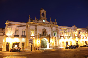 Old building in the old town of Faro, Portugal