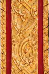 art on pillar, Wat Hong Noi, Borabue, Mahasarakam