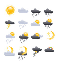 Fototapeta premium set of vector weather icons for your design