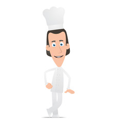 Chef stands next to a blank place