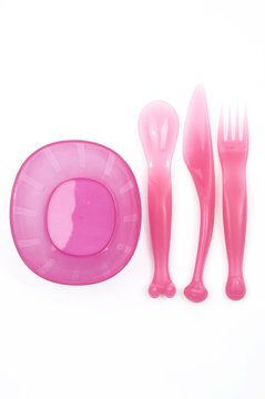 Plastic dish-ware set