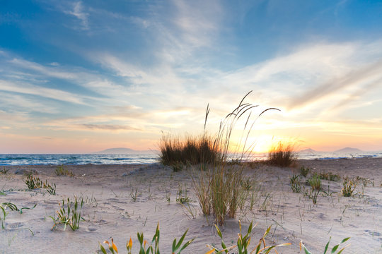 Sunset at Kalogria beach