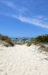 Beautiful Beach of ES TRENC ,Majorca,balearic island ,Spain