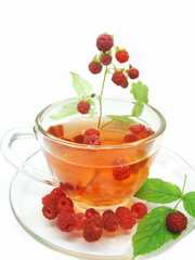 raspberry tea healthy fruit