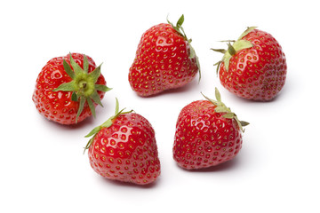 Strawberries on white backgrpound
