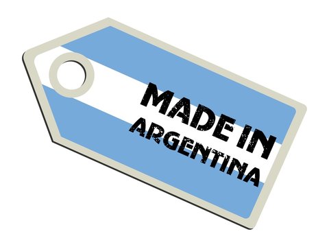 vector label Made in Argentina