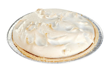 isolated lemon meringue pie