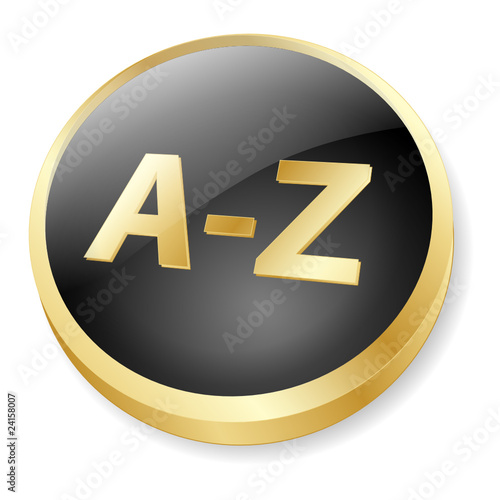Download "A-Z Web Button (dictionary index directory icon gold ...