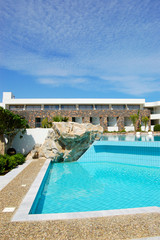 Swimming pool at luxury villas, Crete, Greece