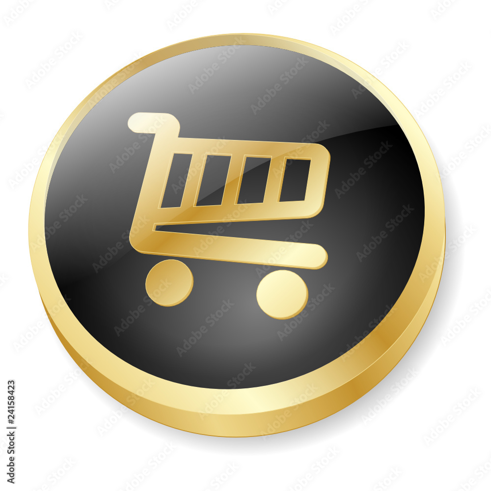 Poster add to cart web button (shopping cart online store order icons)