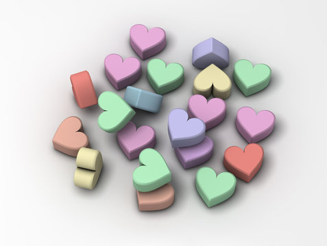 P&iacute;ldoras con forma de coraz&oacute;n