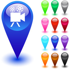 Video camera button.