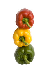 rote, grüne, gelbe, Paprika