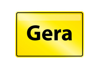 Ortsschild Gera