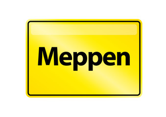 Ortsschild Meppen