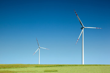 Fototapeta premium two wind turbines