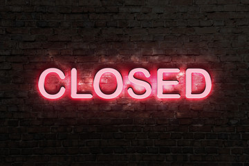 Obraz premium Neon Closed Sign