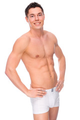 Fototapeta premium Smiling young man with underwear