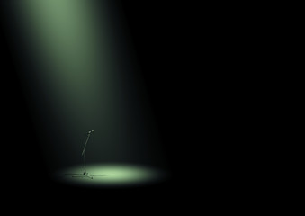 Lichtkegel mit Mikrofon